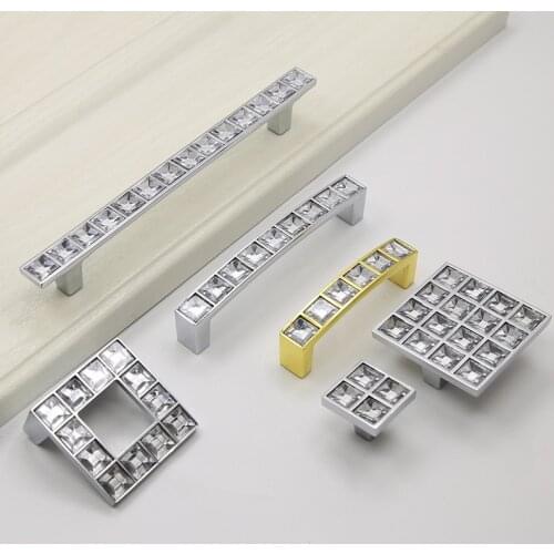 Crystal Knobs Cabinet Handles Cupboard Pulls Drawer Knobs Hardware Accessories