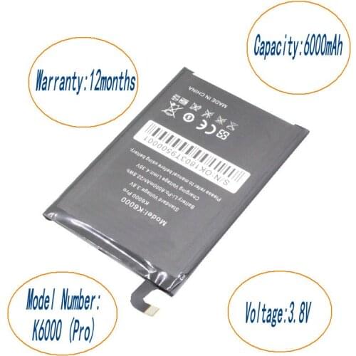 ISkyamS 10pcs/lot 6000mAh 3.8V Replacement Li-Polymer Battery For Oukitel K6000 K6000 Pro 5.5 inch 4G LTE