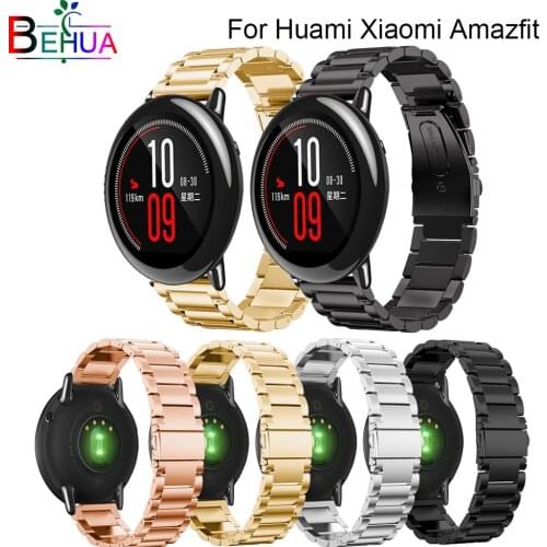 Quality Stainless Steel Replacement Metal Strap Millet for huami Amazfit sport bracelet watch strap Wearable Wrist watch band