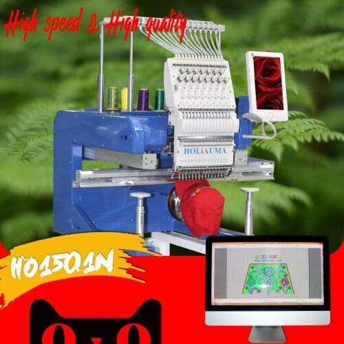 Nice shape new type 15/12 needles single head embroidery machine from HOLiAUMA use at home also nice as phoenix