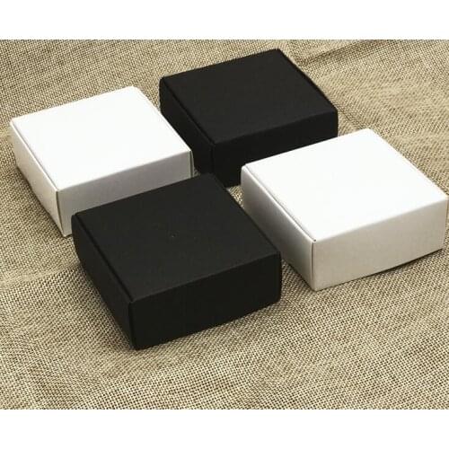 Red/black/white/brown Small Kraft cardboard packing gift box handmade soap candy box For Wedding Decoration Event Party Supplies