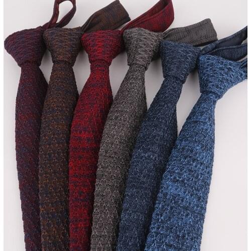 Linbaiway 5cm Knitted Necktie for Women New Design Men Knit Necktie Flat Head Knitting Ties Gifts Cravat Neckwear Custom Logo