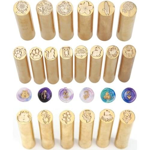 1PC Metal Sealing Wax Stamp Plants Animal Brass Vintage Decorative Envelope Seal Stamp Cards Craft Gift