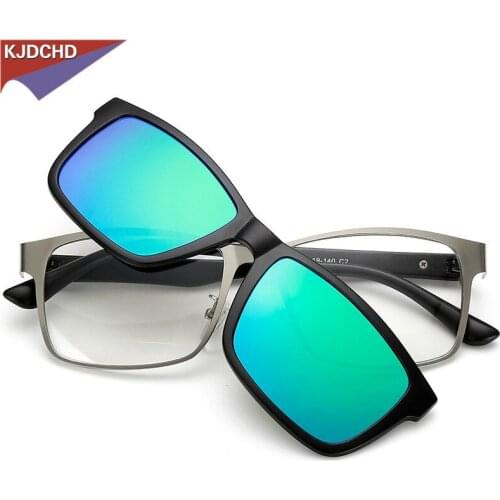 Fashion RT90 Alloy Glasses Frame For men glasses Clip on Sunglasses Dual Purpose Polarized Lens Optical Eyeglasses Frame Women