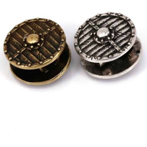 Fashion Lanyard Bead Metal Shield Shape for Original Paracord Survival Bracelet DIY Making