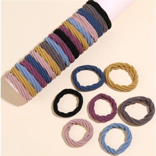 10PCS Fashion Solid Color Hair Scrunchie Women Velvet Elastic Hair Bands For Girls Rubber Ties Ponytail Holder Accesorios Mujer