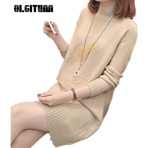 New Womens Pullover Sweater Autumn/Winter Loose Knit Sweater for Female High Quality O-Neck Girls Sweater SW875