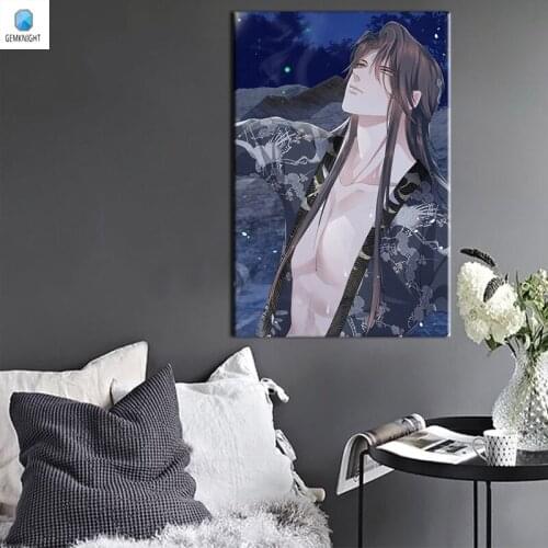 Hand painted by numbers anime digital paint by numbers Traditional Chinese anime posters diy digital painting home decor