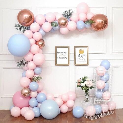 126Pcs Balloon Garland Arch Kit Pink Blue White Macarons Latex Balloons DIY Wedding Birthday Kids Baby Shower Party Decoration