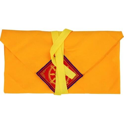 Auspicious Embroidery Hand-Written Sutra Book Bag Manzab Buddhist Tibetan Cloth Magic Storage Large