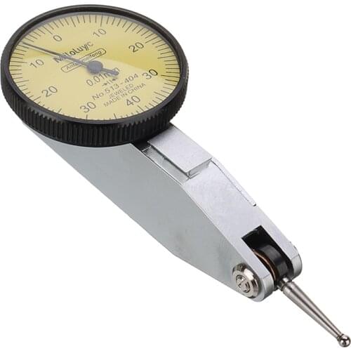 Metal Dial Gauge Test Indicator Precision Metric With Dovetail Rails 0-40-0 0.01mm Measuring Range Instrument Gauge Tool