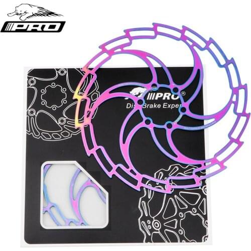IIIPRO Floating Disc Mountain Bike Brake Disc Rotor 160/180/203mm Colorful Hollow Ultralight Disc Six-nail Brake Disc