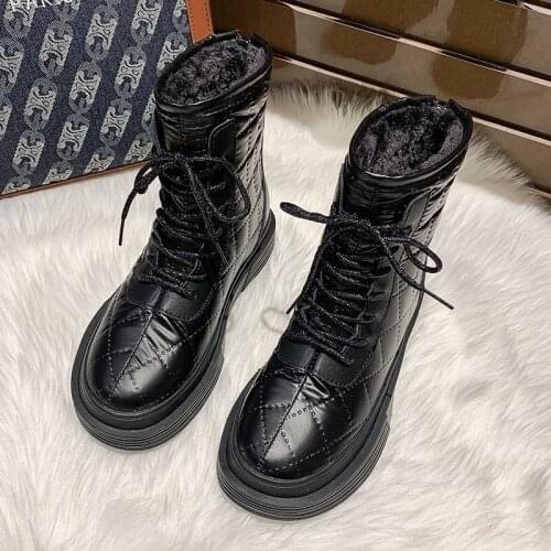 WOMENS SNOW BOOTS 2021 WINTER FASHION ICCLEK BLACK SILVER SNOW BOOTS FOR LADIES DOWN UPPER HOT SALES COMFORTABLE WARM SHOES