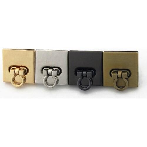 1pcs Metal Square Turn Lock Fashion Special Switch Lock For DIY Handbag Bag Purse Luggage Hardware Closure Bag Parts Accessories
