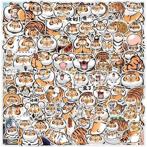 10/50/100PCS Cute Kawaii Animal Tiger Cartoon Stickers Laptop Guitar Luggage Phone Car Waterproof Graffiti Sticker Decal Kid Toy