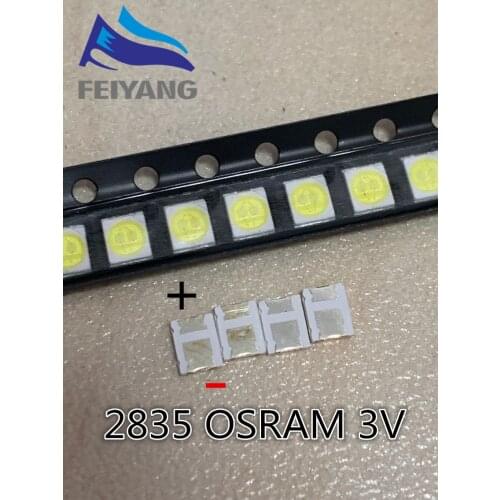 100pcs For LED Backlight 1.5W 3V 1210 3528 2835 131LM Cool white For LED LCD Backlight TV Application LED LCD TV Backlight