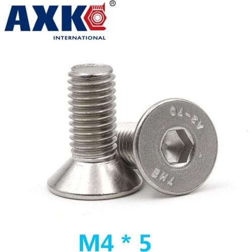 2021 Rushed Direct Selling Vis Axk 20pcs 304 Stainless Steel Countersunk Head Hex Screws M4 * 5