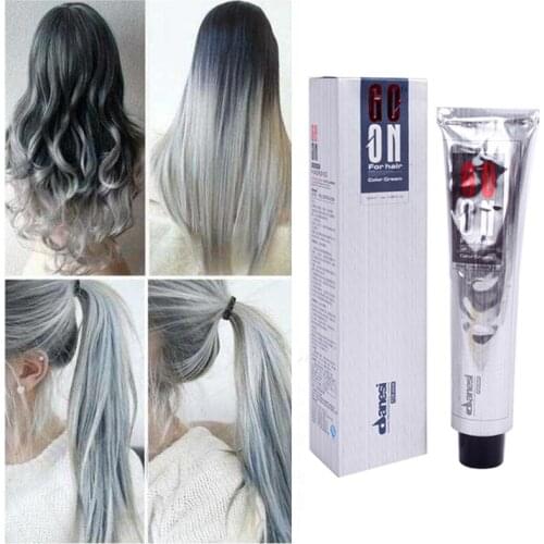 4 Colors Hair Dye Fashion Smoky Grey Punk Style Hair Dye Cream Long Lasting Effectively Quickly Dyes And Fixes The Color TSLM1