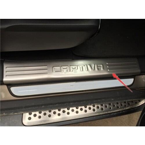 Free shipping for Chevrolet Captiva 2012-2017 stainless steel scuff plate door sill in 4 pcs set