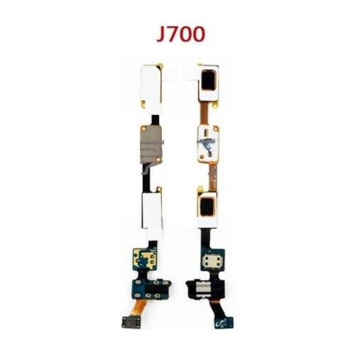 50PCS Home Button keypad Sensor Audio Jack Headphone Flex Cable For Samsung Galaxy J7 J700 J700F J5 J500 J500F
