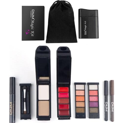 8PCS Multifunction Makeup Set Eyeshadow Makeup Mascara Eyeliner Eyebrow Pencil Lip Color Repairing Liquid Foundation Lipstick