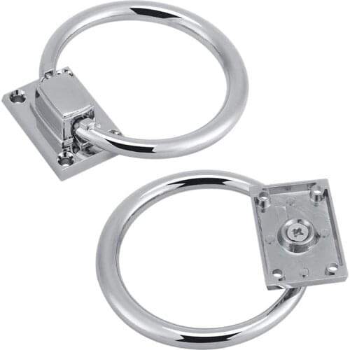 ABSF 2 Pcs 111 X 56 X 38 Mm Zinc Alloy Drop Pull Ring Wardrobe Pull Handle with Screws Door Knocker Pull Handle, Silver