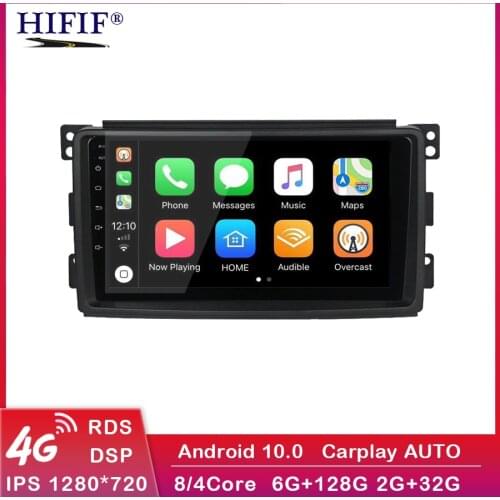 2DIN Android 10 2din Car Radio Multimedia Video Player For Smart fortwo 2005 2006 2007 2008 2009 2010 Navigation GPS audio 2 DIN