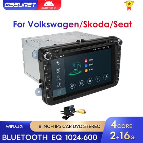Android 10 Navigation Car Radio Multimedia player For Seat Altea Skoda Volkswagen Polo Touran Passat Golf Amarok Rabbit USB DPS