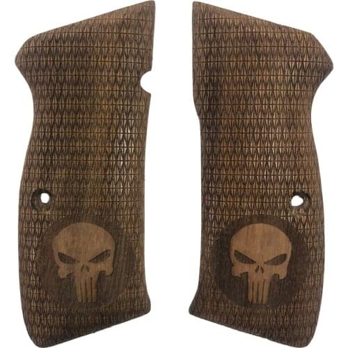 CZ75 Compatible Custom Pattern Laser Cut Wooden Grip Mod58
