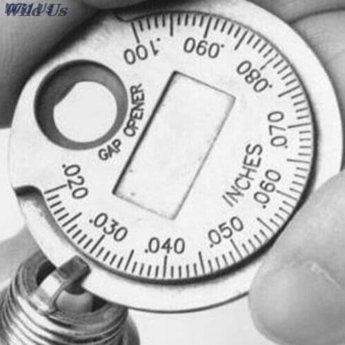 Hot Sale 1pc Coin- Type 0.6-2.4mm Spark Plug Gap Gauge Measurement Tool Range Spark Plug Gage Caliber Measuring Tool