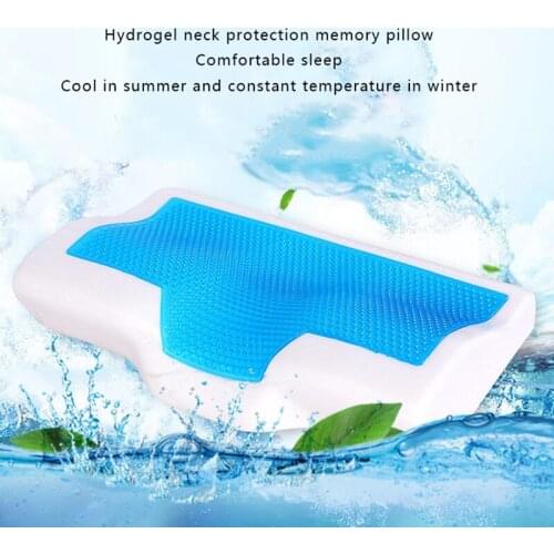 Adult Gel Pillow Memory Cushion Foam Orthopedic Soft Health Care Neck Slow Rebound Sleep Travel Shoulders Relax Home Bedding