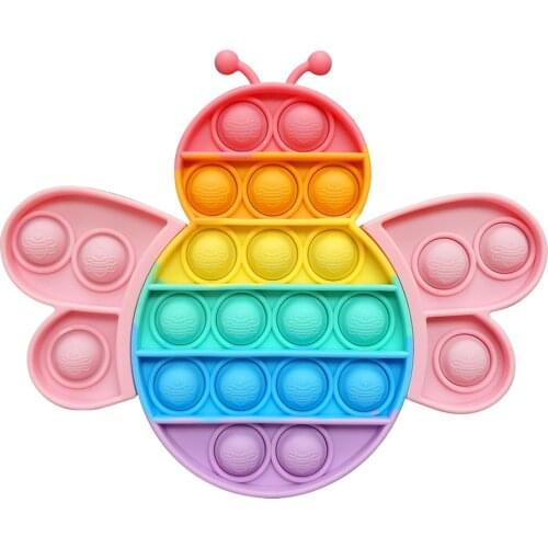 Push Bubble Fidget Toy Rainbow Push Bubble Antistress Toys Children Adult Stress Reliever Squeeze Board Game Sensory Toys New