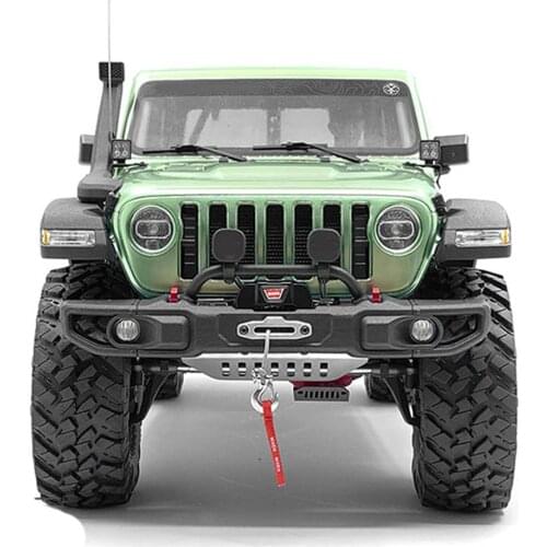Composite Material Front Bumper Kit for AXIAL SCX10 III JEEP RUBICON RC Car Parts (Widen version)