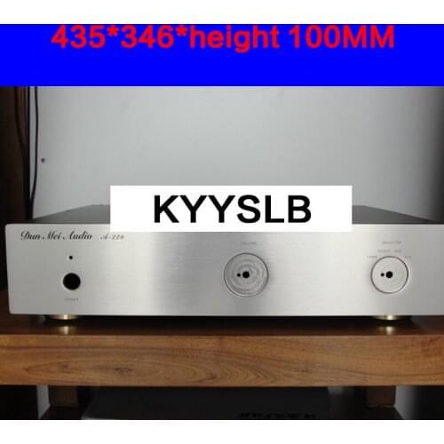 KYYSLB 435*348*100mm A-228 Tube Rear Stage Amplifier Chassis Box House DIY Enclosure with Feet Screws Amplifier Case Shell