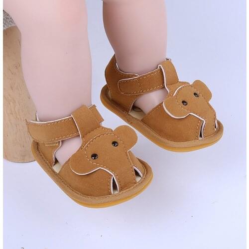 Toddler Baby Boys Girls Summer Sandals Cartoon Elephant Casual Shoes Prewalker Cute Animal Beach Shoes Newborn Infant Sandals