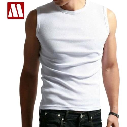 2021 Cotton Big Size Summer Men Clothing Tank Tops Singlets Sleeveless Fitness Men Vest Bodybuilding T Shirt Black White Gray