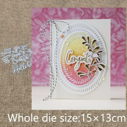 XLDesign Craft Metal Cutting Dies stencil mold words letters decoration scrapbook Album Paper Card Craft Embossing die cuts