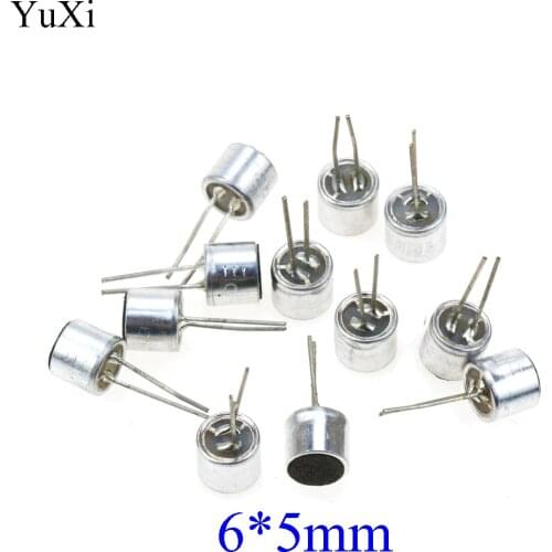 YuXi 10PCS Microphone 6*5mm Capacitive Electret Microphone 52D Sensitivity Microphone Condenser 6X5mm with 2pin