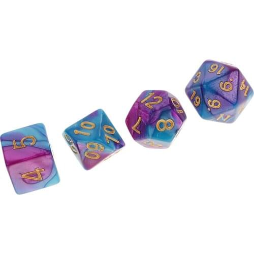 2 Set Opaque Polyhedral Dices Minus Plus For Dungeons&Dragons RPG MTG Props