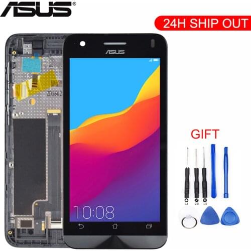 New 4.5" LCD For Asus Zenfone C ZC451CG Z007 Display Digitizer Touch Screen Glass Sensor With Frame Assembly Replacement Parts