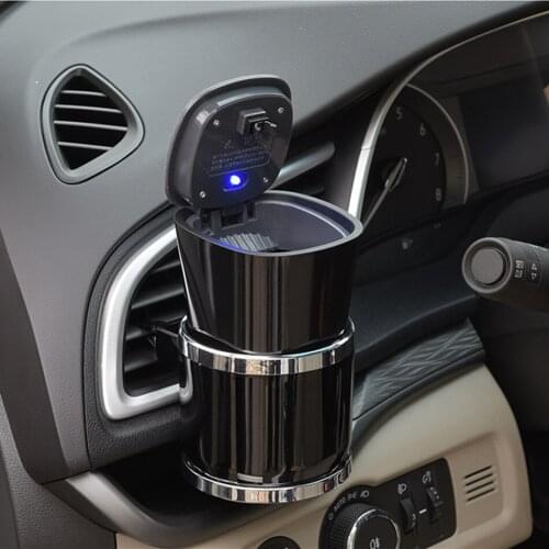 In-vehicle Ashtray Covered Multi-functional Car With Luminous Suspended Creative Ash Tray