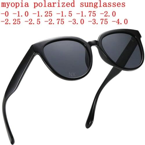Polarized Nearsighted Sunglasses Tinted Gray Men Women Myopia Distance Glasses Fashion Square Business Anti-Fatigue Goggles NX