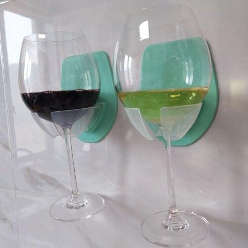 Portable Wall-mounted Plastic Wine Glass Holder Cupholder Rack Home Supplies
