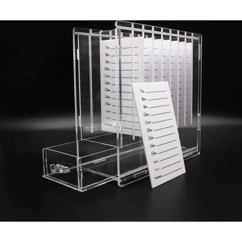 8 Layers Clear Eyelash Storage Box Makeup Display Case Eyelashes Extension Pallet Holder Transparent Container
