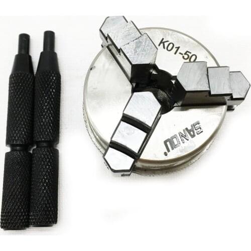 Sanou K01-50 Chuck 50mm 2" Lathe Chuck three Jaws Manual mini Self-CenteringThread Mount for CNC Precision Instrument