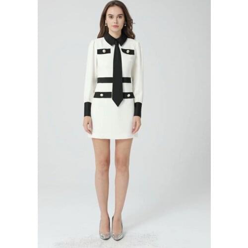 Light luxury French ladies temperament long-sleeved commuter waist slimming dress 2021 spring and summer new Dress with corset