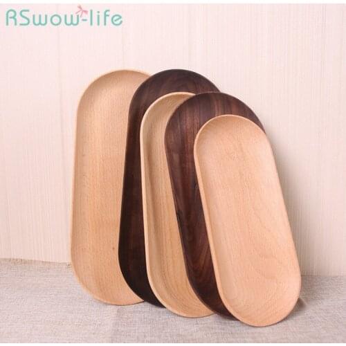Technology Japanese Wooden Plate Beech Solid Wood Bread Plate Serving Platter Snack Food Trays Sundries Jewellery Cashier Plates