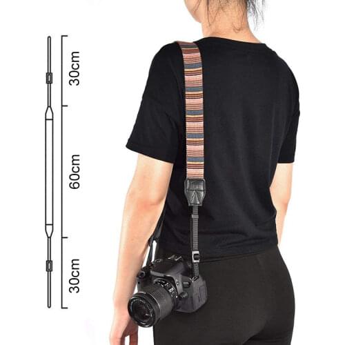 Universal Adjustable Vintage Pattern Colorful Retro National Wind Camera Shoulder Neck Stripe Strap Belt for SLR DSLR Cameras