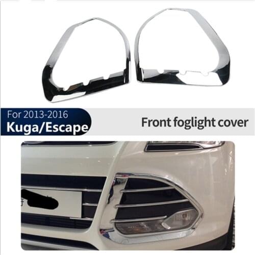 For Ford Escape Kuga 2013-2016 high quality ABS chrome front fog lamp frame front fog lamp bright frame decoration