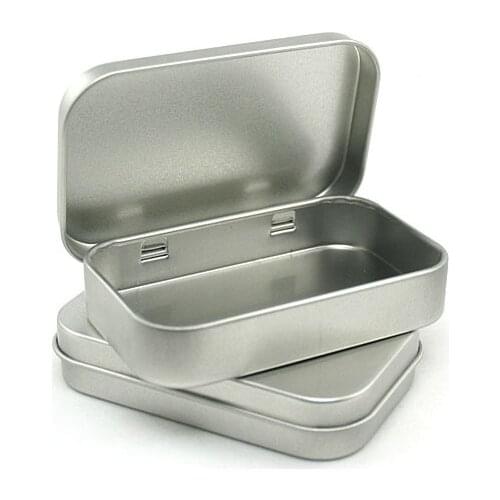 Silver Metal storage box DIY blank Tin organizer box organizador caixa organizadora Casket Novelty households